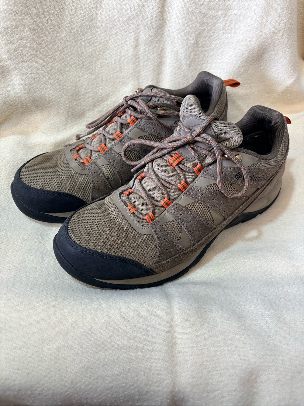 Columbia Men's Tan Hiking Shoes with Orange Accents